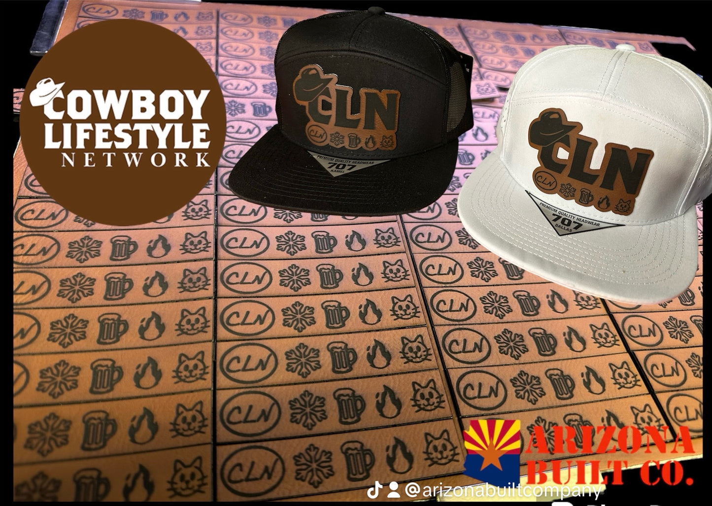 Custom laser engraved patches with custom border cut. With adhesive backing. Size up to 3.5”W x 2.5”H
