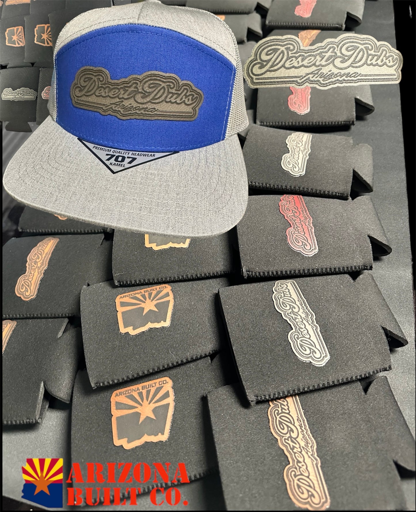 Custom laser engraved patches with custom border cut. With adhesive backing. Size up to 3.5”W x 2.5”H